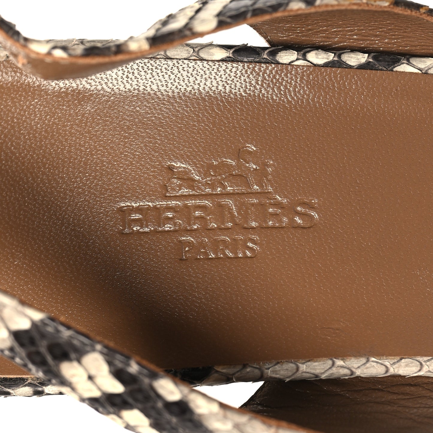 Snakeskin Night 70 Sandals 38.5 Granit