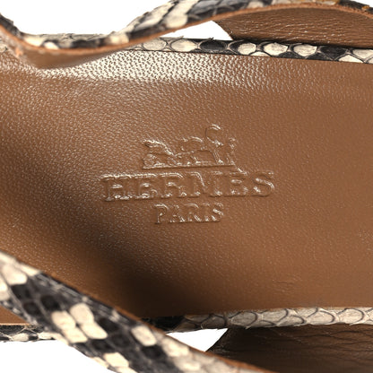 Hermes Snakeskin Night 70 Sandals 38.5 Granit 8 of 9