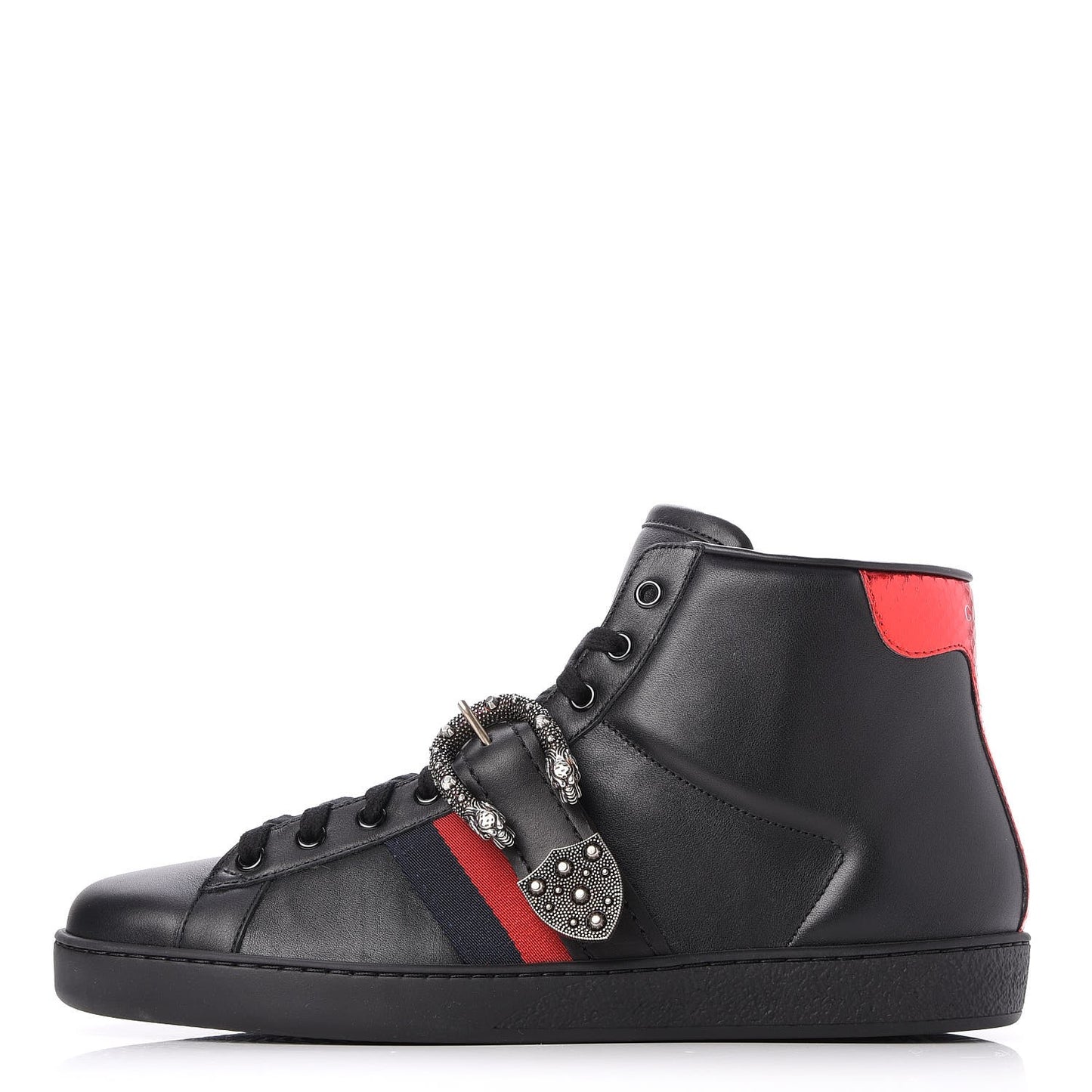 Calfskin Ayers Web Mens Dionysus High Top Sneakers 9 Black