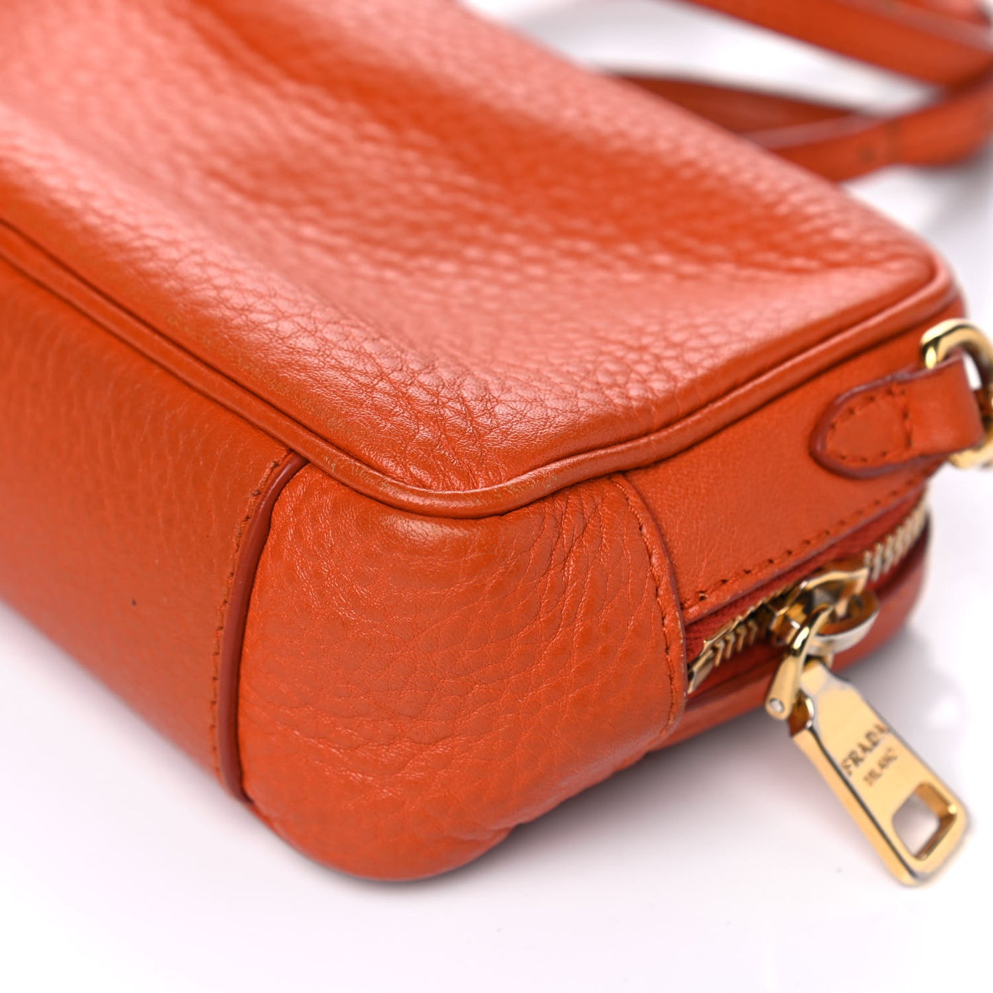 Vitello Daino Mini Camera Crossbody Papaya