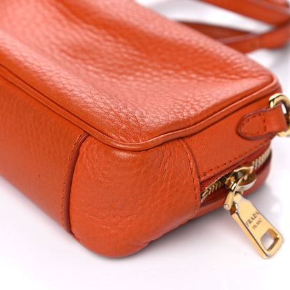 Prada Vitello Daino Mini Camera Crossbody Papaya 11 of 17