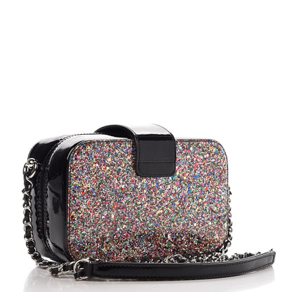 Chanel Glitter Patent Camera Case Multicolor Black 3 of 9