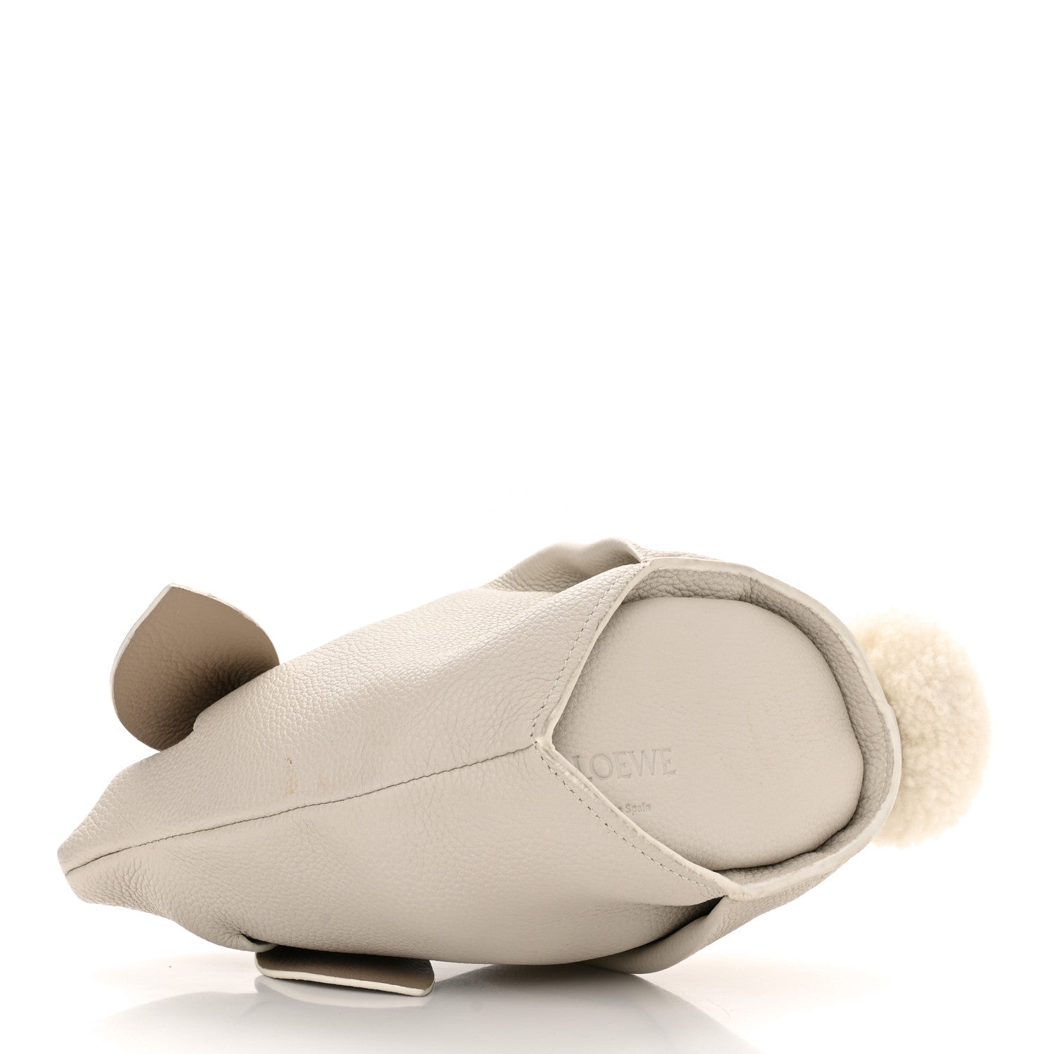 Loewe Calfskin Shearling Mini Bunny Crossbody Bag White 4 of 11