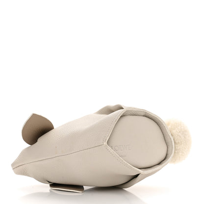 Loewe Calfskin Shearling Mini Bunny Crossbody Bag White 4 of 11