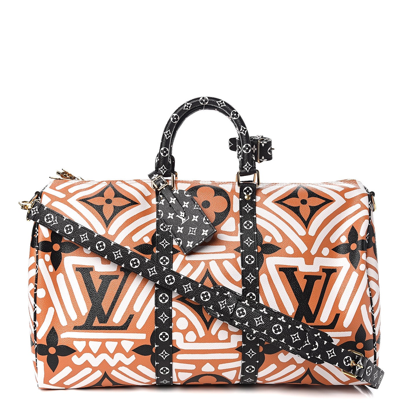 Monogram Giant Crafty Keepall Bandouliere 45 Creme Caramel Black