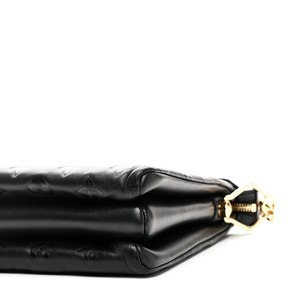 Louis Vuitton Lambskin Embossed Monogram Coussin PM Black 11 of 11