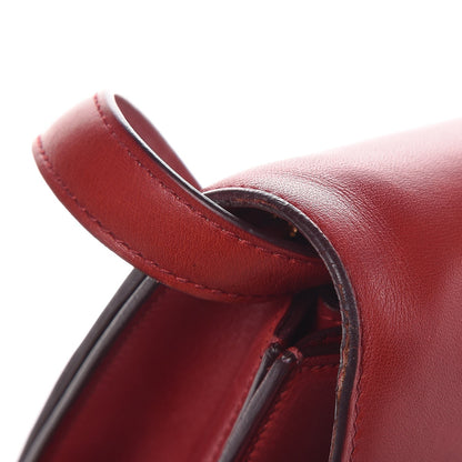 Celine Smooth Calfskin Large Classic Box Flap Bag Red 12 of 16