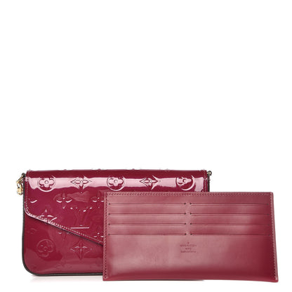 Louis Vuitton Vernis Felicie Chain Wallet Magenta 3 of 9