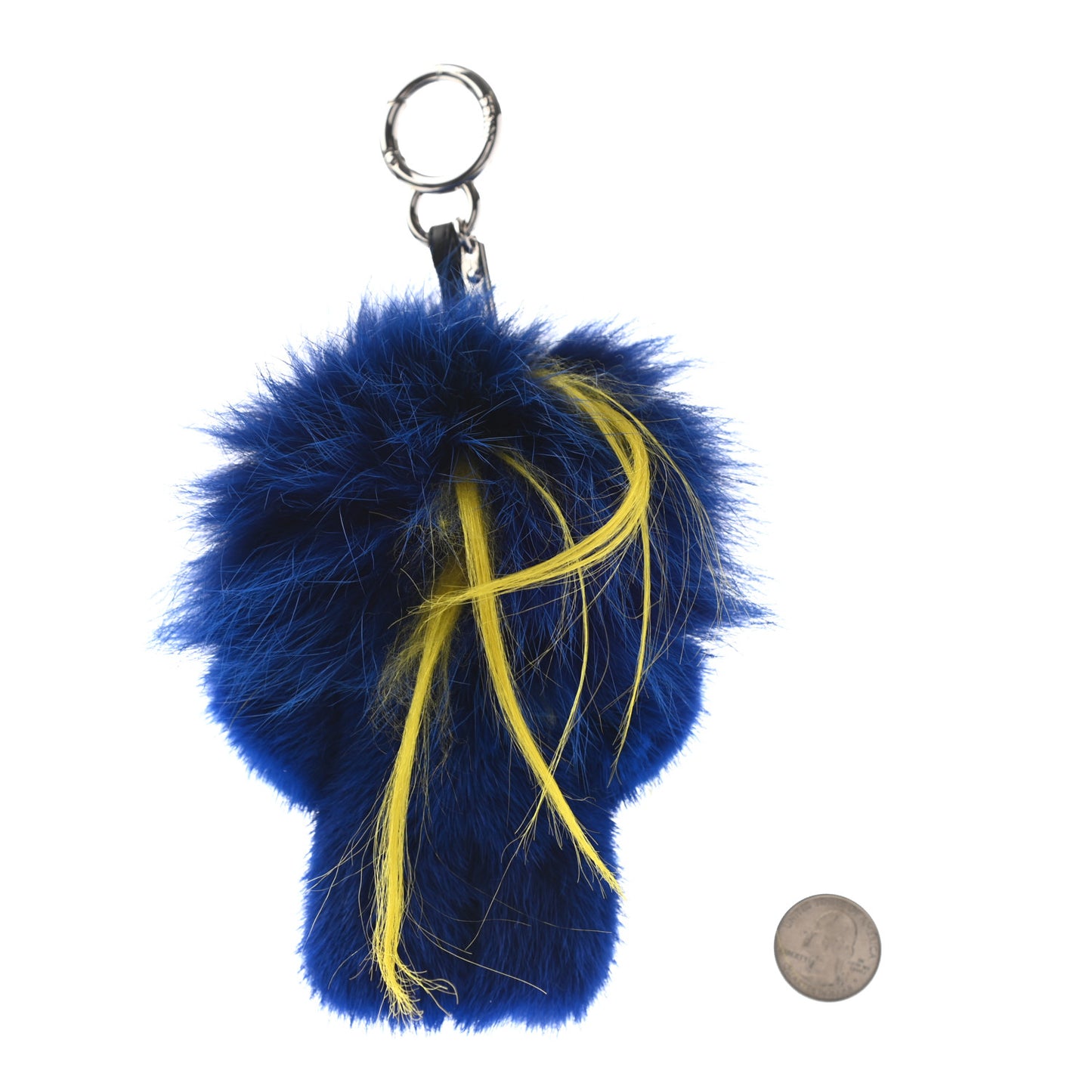 Mink Fur Fendirumi Bug-Kun Monster Bag Bug Charm Pacific Fluo Yellow