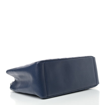 Chanel Caviar Quilted Grand Shopping Tote GST Dark Navy Blue 4 of 11