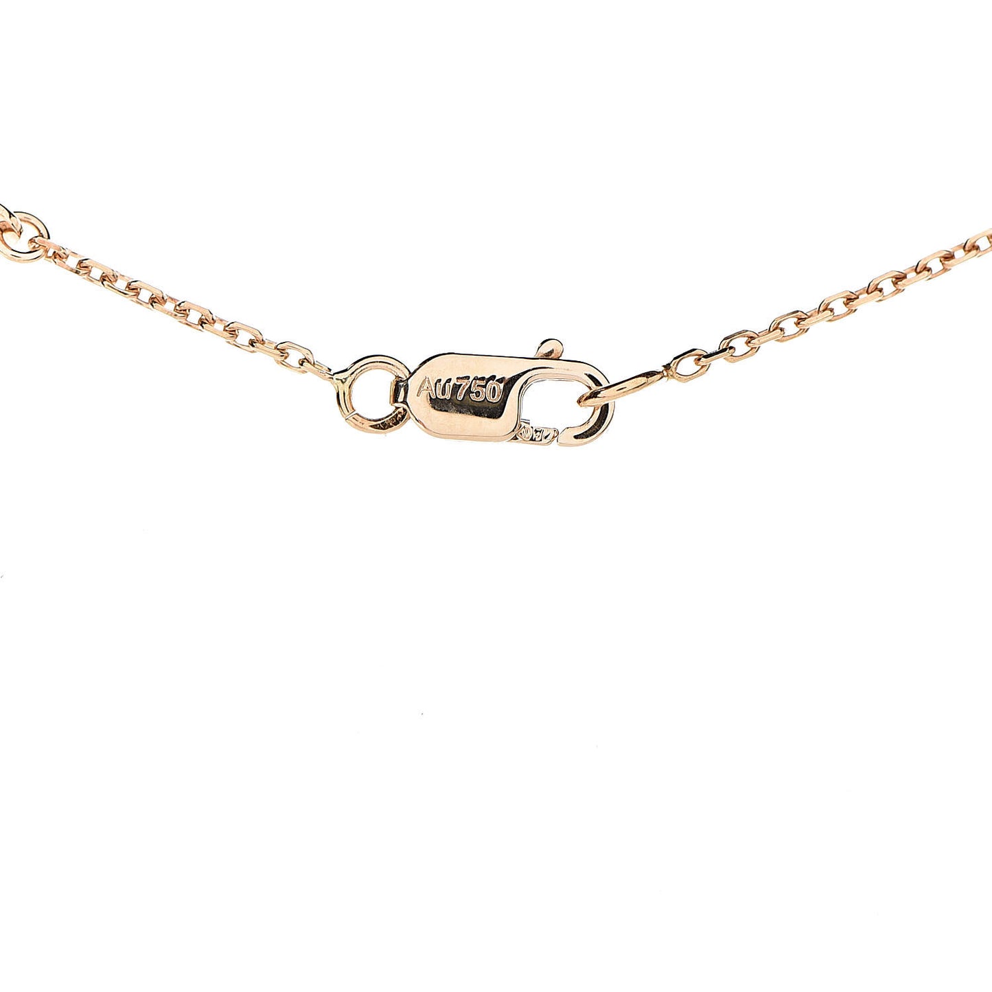 18K Yellow Gold Mother of Pearl Sweet Alhambra Butterfly Pendant Necklace