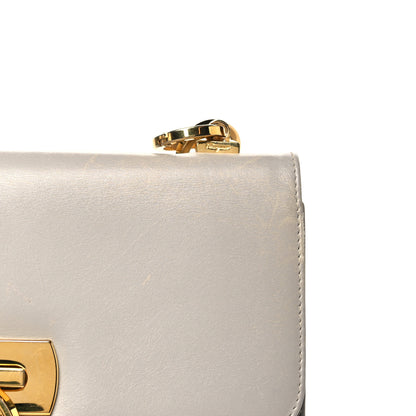 Salvatore Ferragamo Calfskin Gancio Lock Satchel Grey 11 of 12