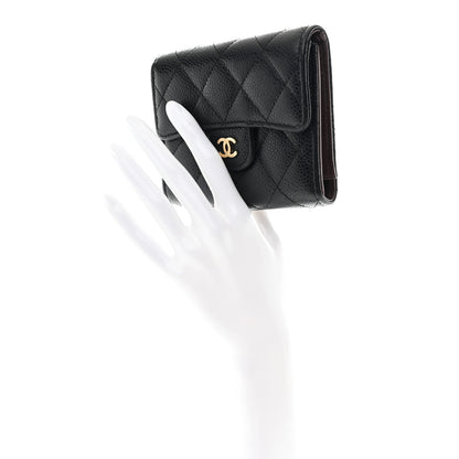 Chanel Caviar Quilted Compact Flap Wallet Black 2 of 9