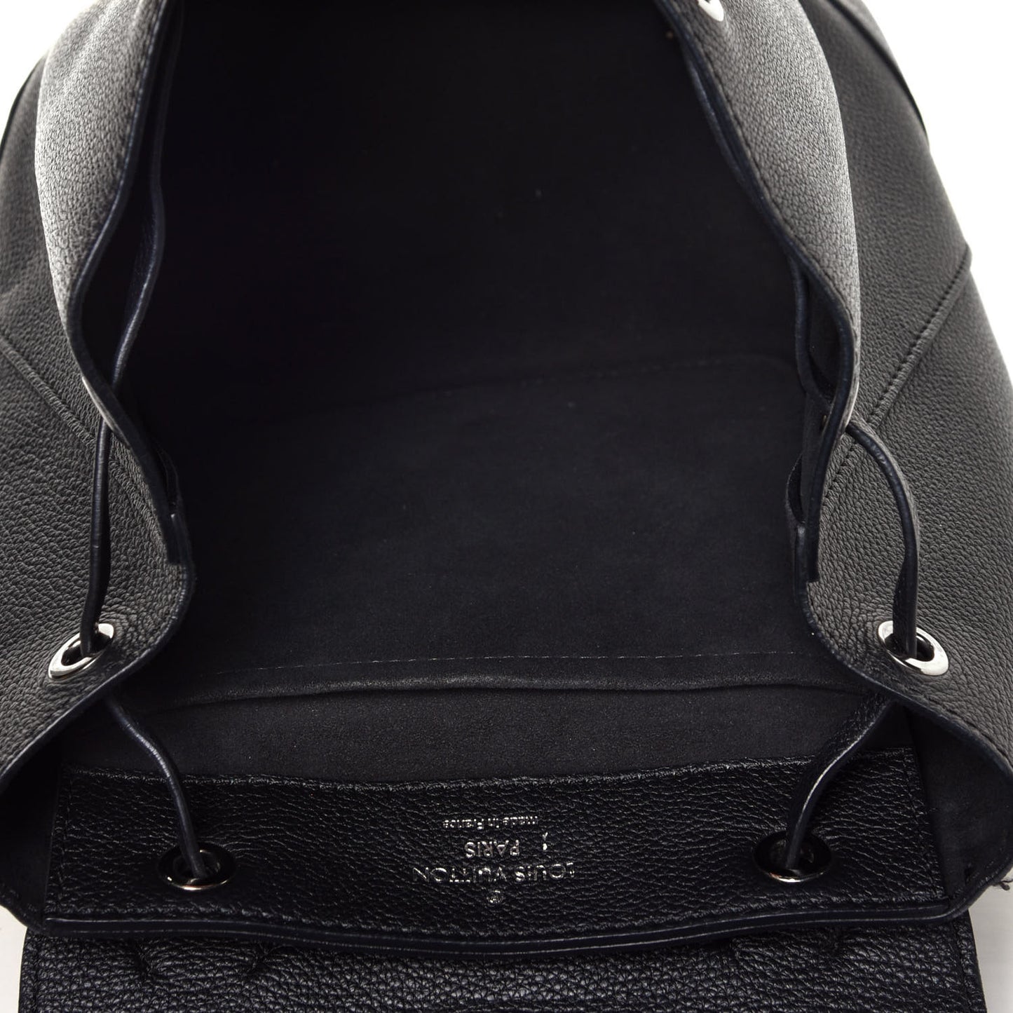 Calfskin Lockme Backpack Black