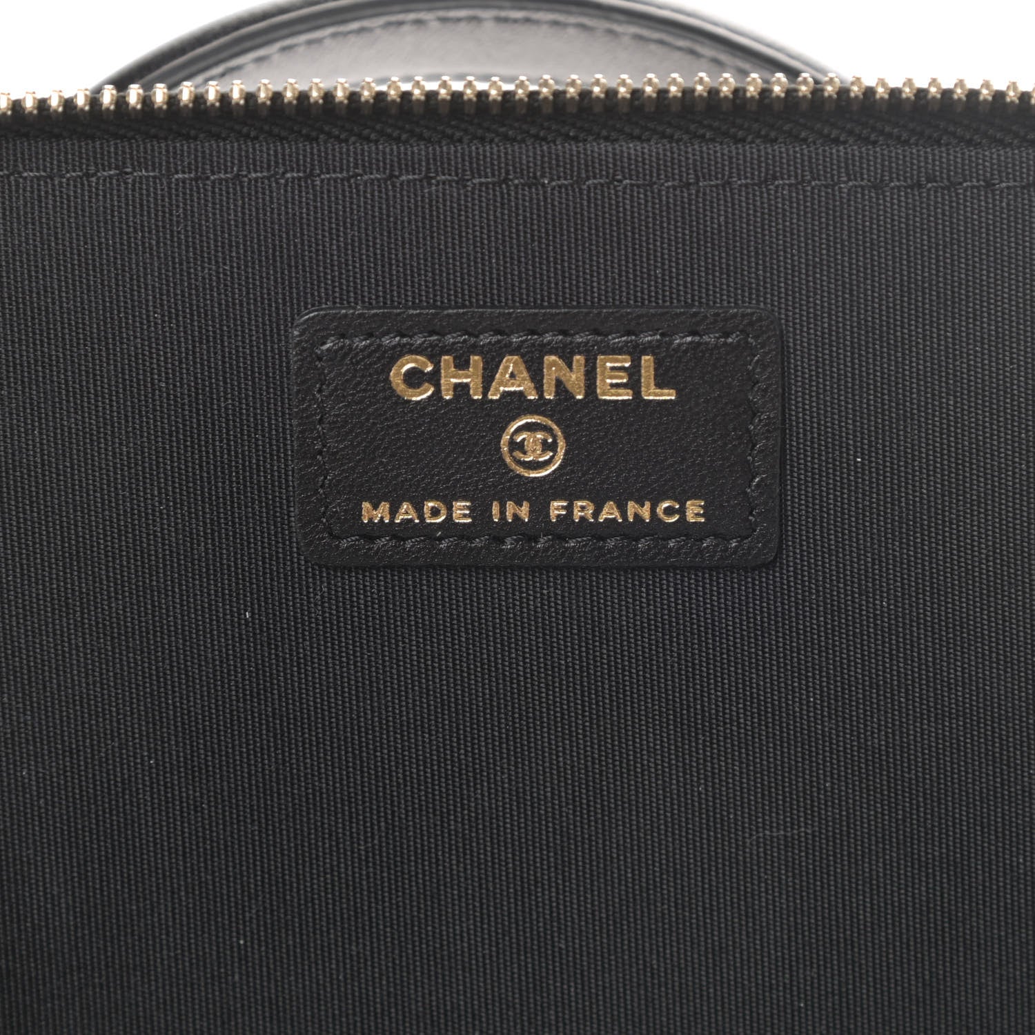Chanel Lambskin Quilted Small Top Handle Vanity Case With Chain Black 6 of 14