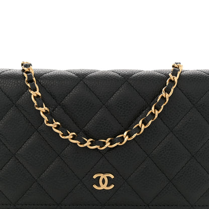 Chanel Caviar Quilted Wallet on Chain WOC Black 8 of 13
