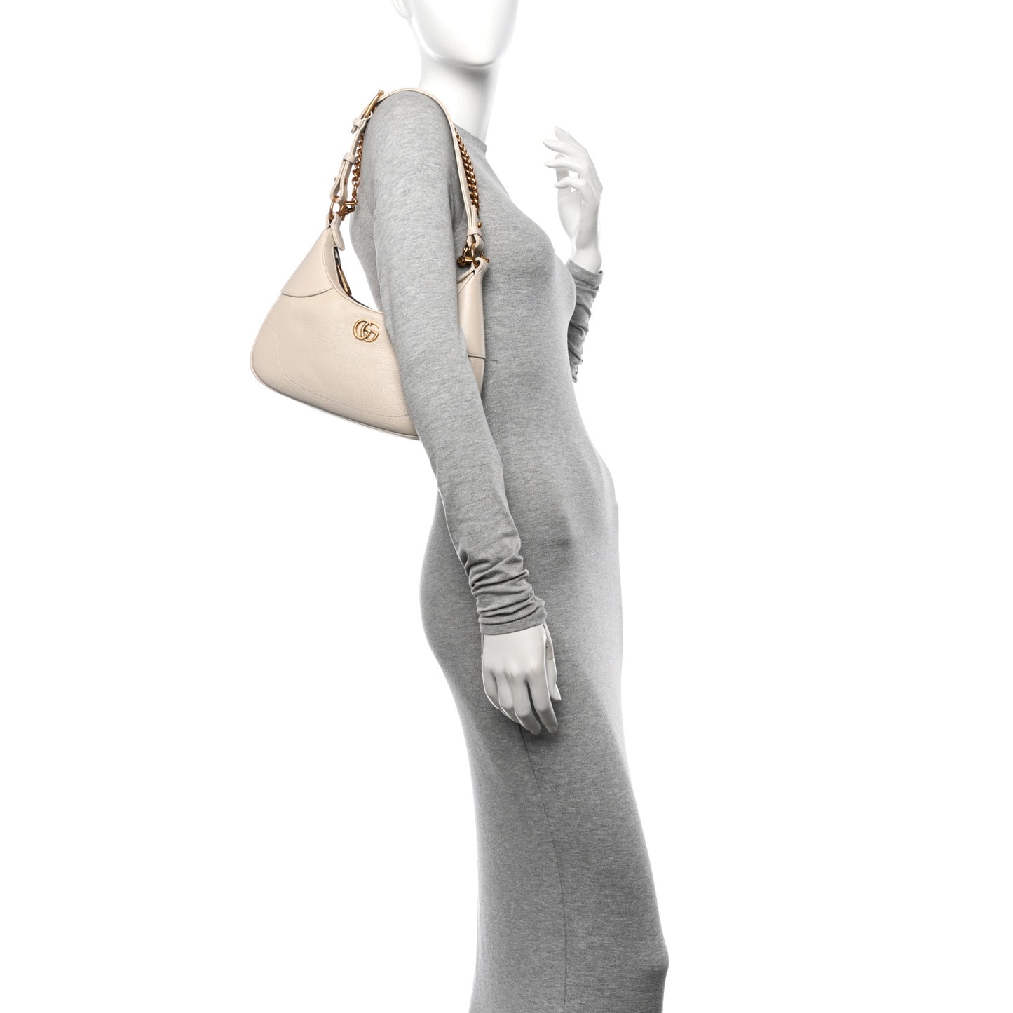 Goatskin Small Aphrodite Shoulder Bag Mystic White