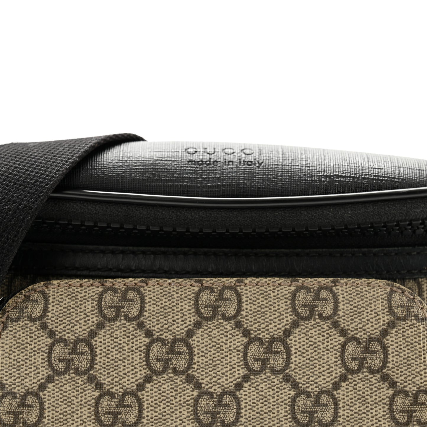 GG Supreme Monogram Belt Bag Black