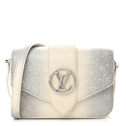 Louis Vuitton Lizard LV Pont 9 White Gray 1 of 9