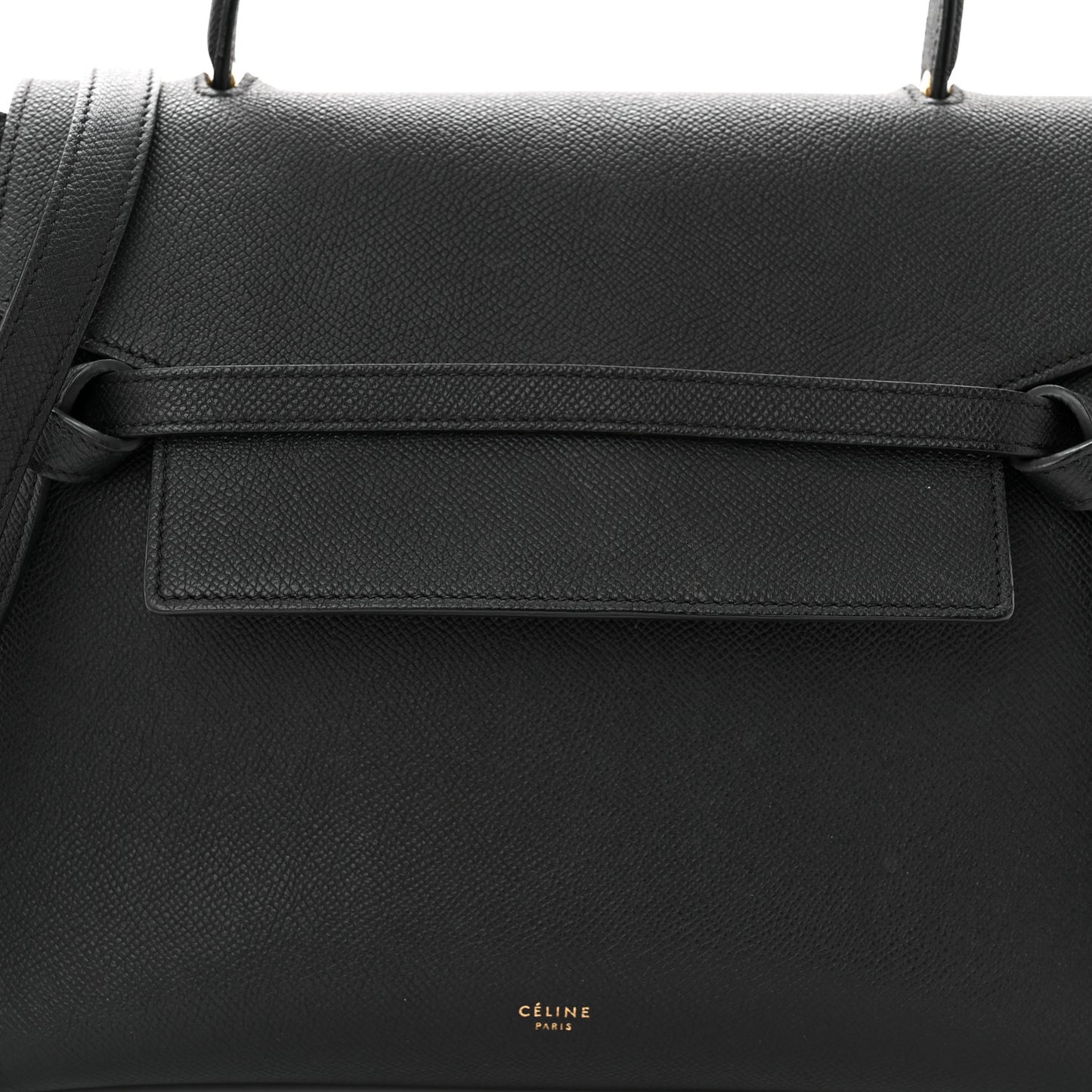 Grained Calfskin Mini Belt Bag Black