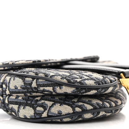 Christian Dior Oblique Mini Saddle Bag Blue 9 of 13