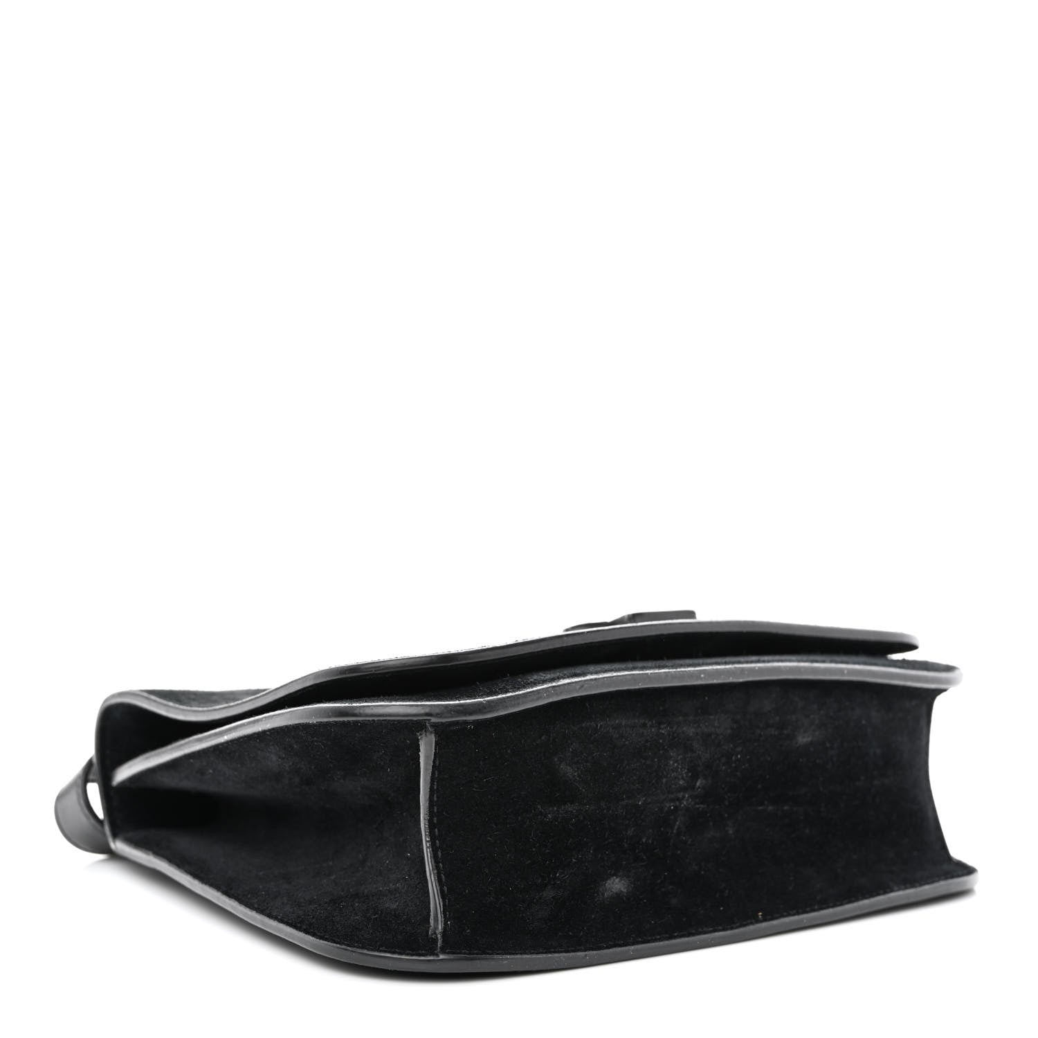 Saint Laurent Suede Small Spontini Saddle Bag Black 4 of 12