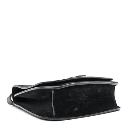 Saint Laurent Suede Small Spontini Saddle Bag Black 4 of 12
