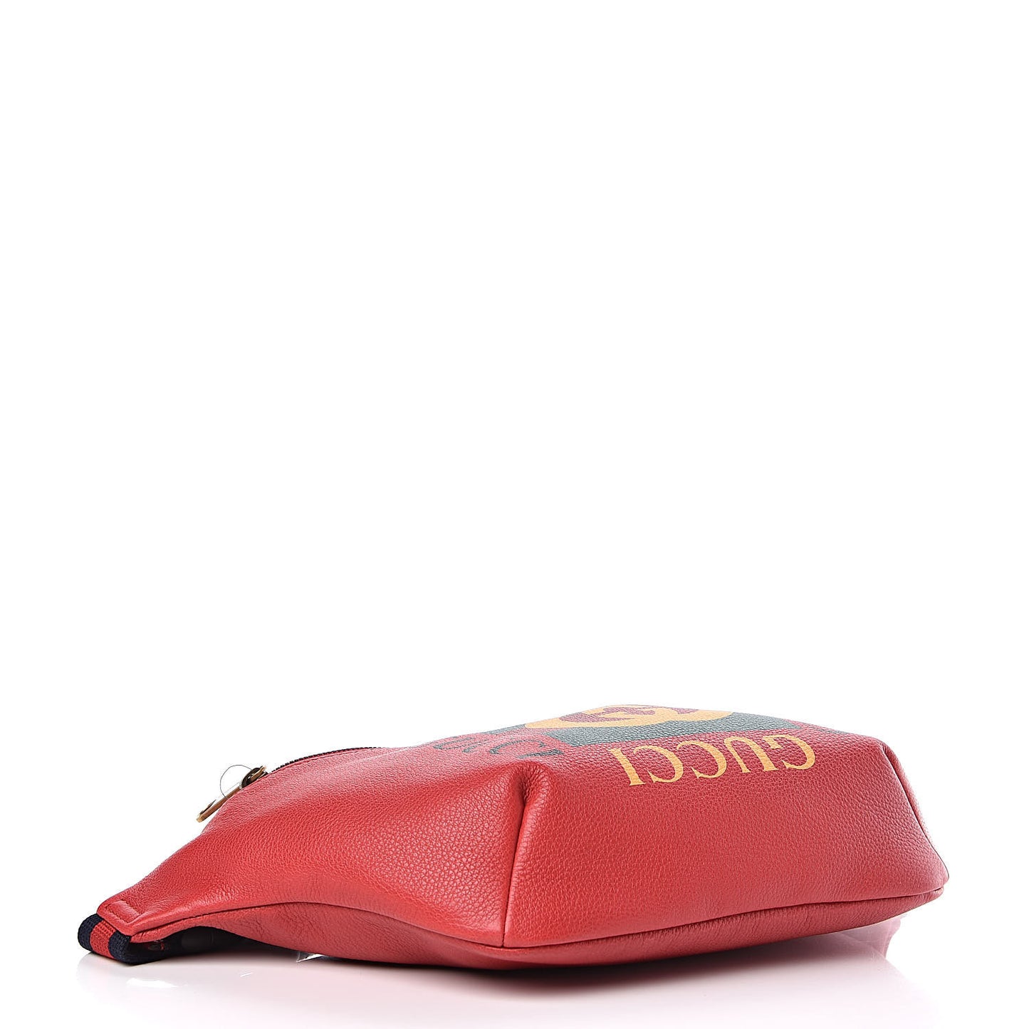 Grained Calfskin Logo Belt Bag Hibiscus Red