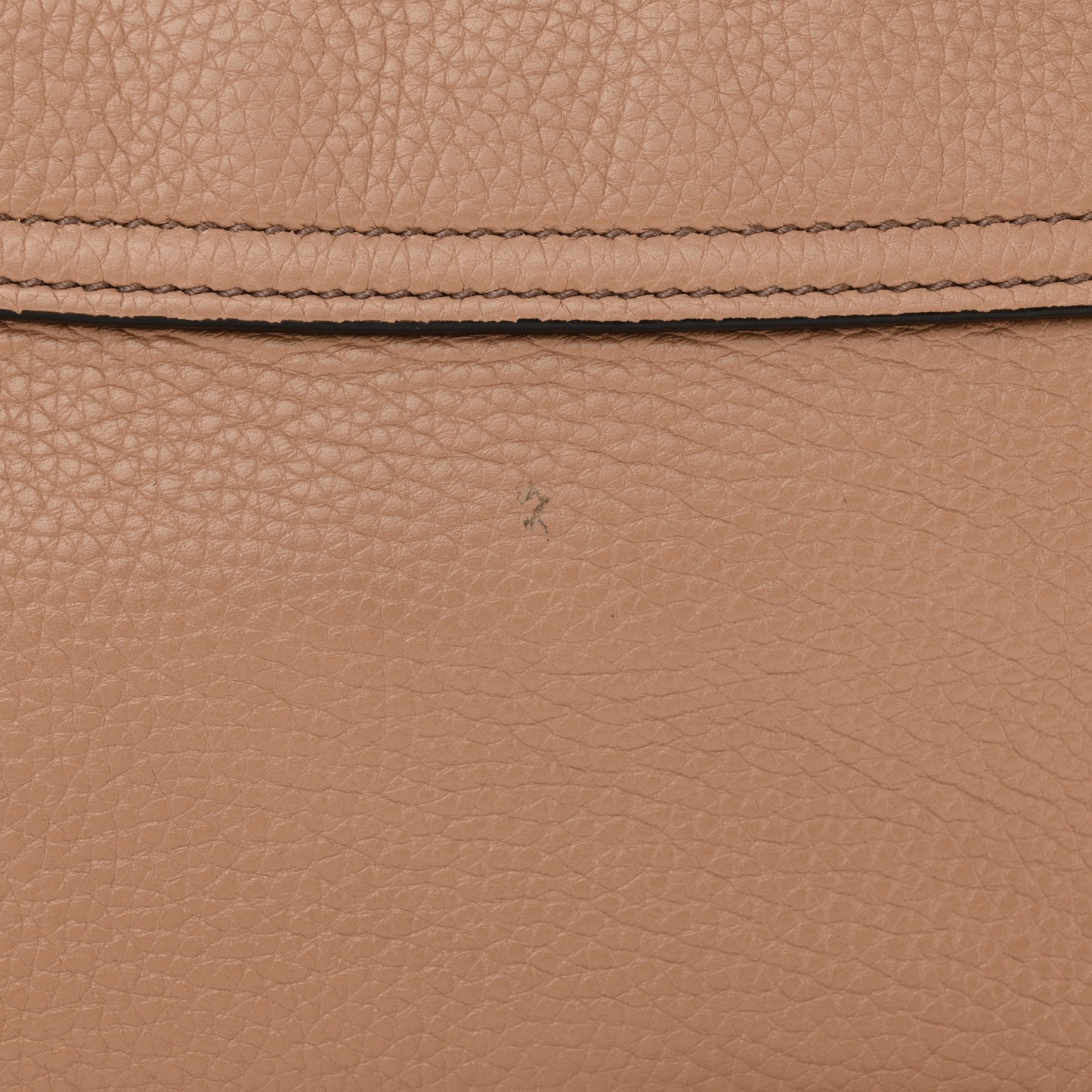 Pebbled Calfskin Medium Soho Flap Crossbody Camelia