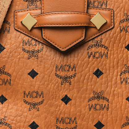 MCM Visetos Small Essential Crossbody Bag Cognac 8 of 10