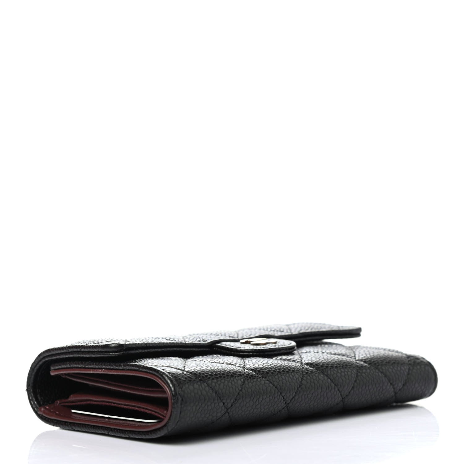 Chanel Caviar Quilted Small Flap Wallet Black 3 of 4
