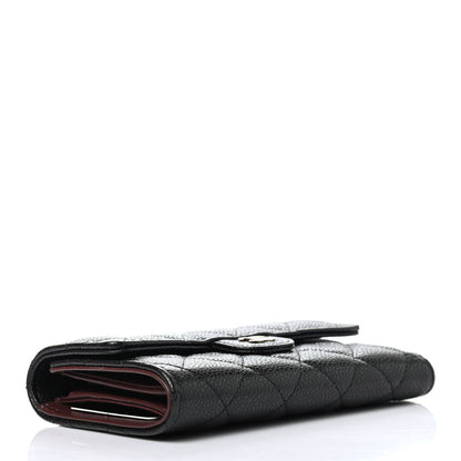 Chanel Caviar Quilted Small Flap Wallet Black 3 of 4