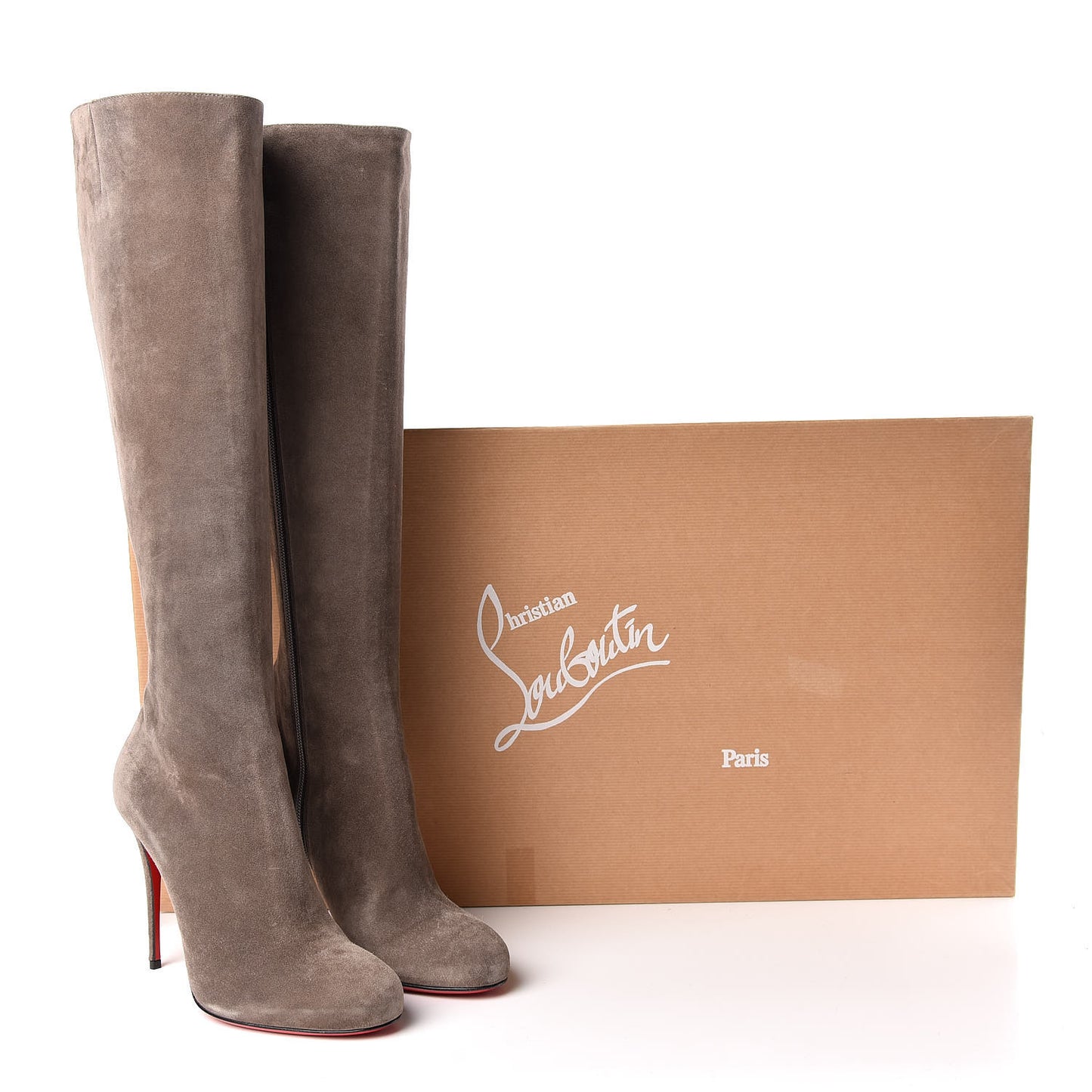Veau Velours Fifi Botta 100 Knee Boots 38.5 Cendre