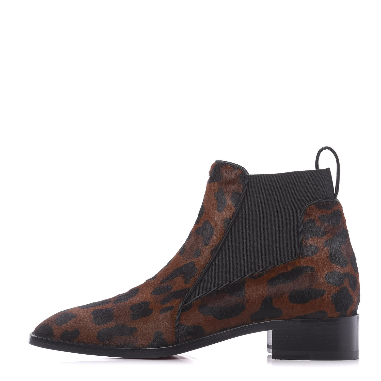 Christian Louboutin Calf Hair Leopard Print Marmada Flat Chelsea Boot 37 Roux 1 of 10