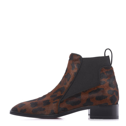Christian Louboutin Calf Hair Leopard Print Marmada Flat Chelsea Boot 37 Roux 1 of 10