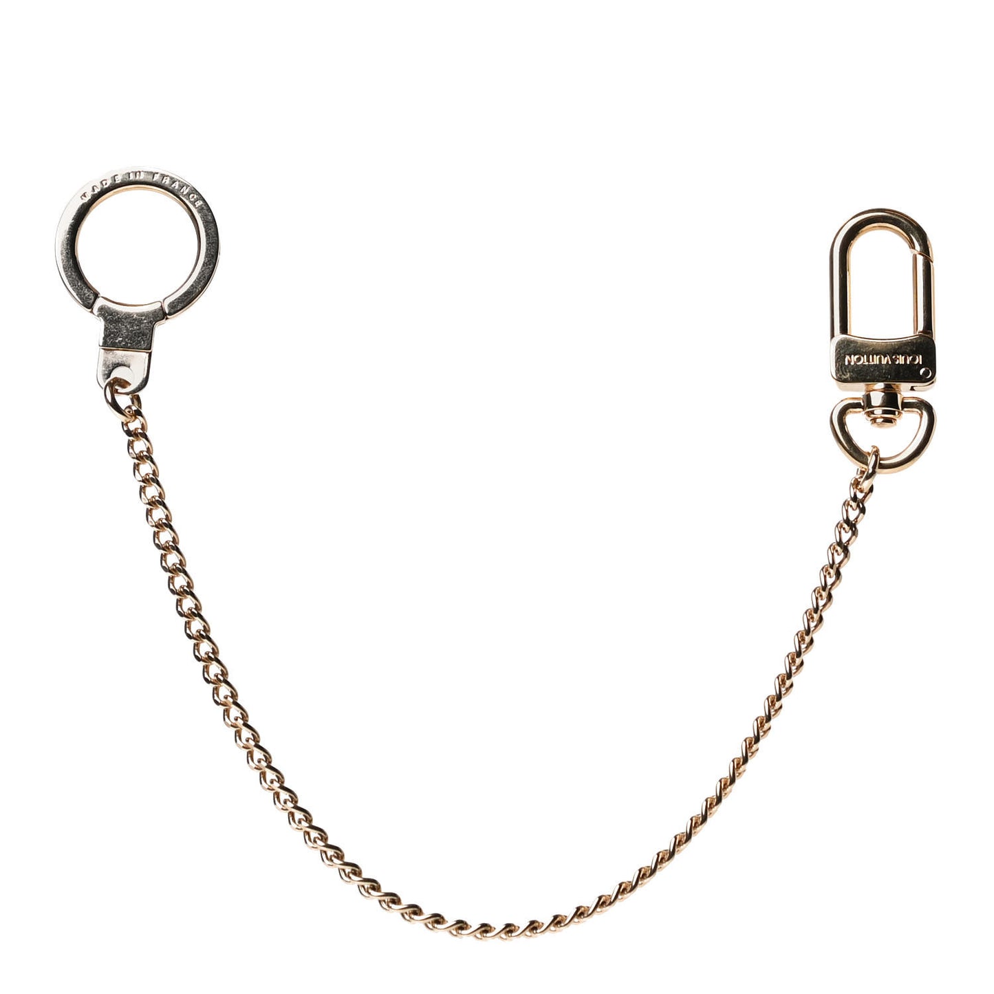 Metal Pochette Extender Key Ring Chain Gold