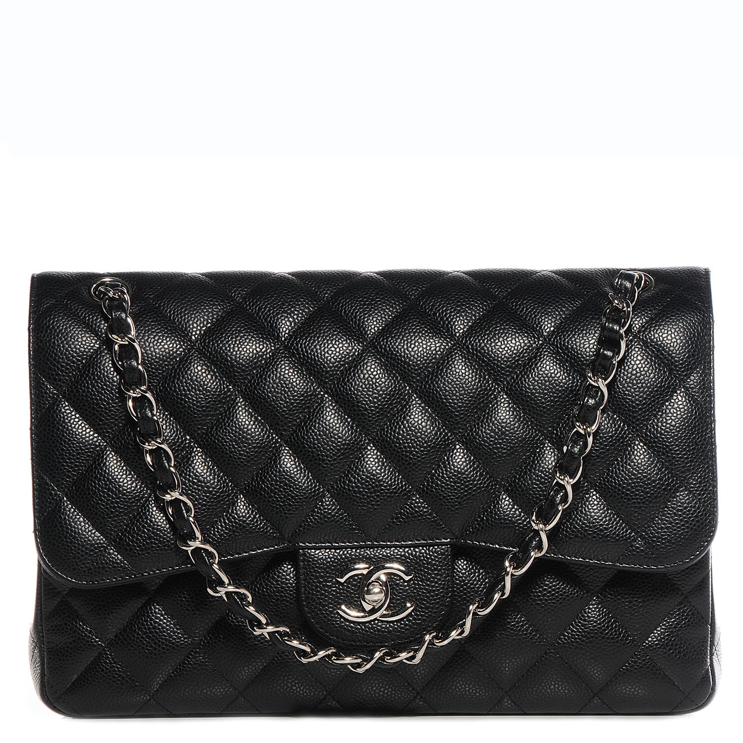 Chanel Caviar Quilted Jumbo Double Flap Black 1 of 7