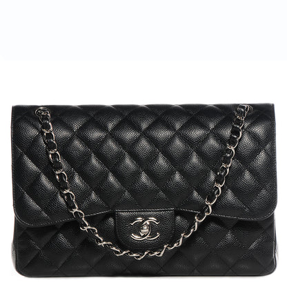 Chanel Caviar Quilted Jumbo Double Flap Black 1 of 7