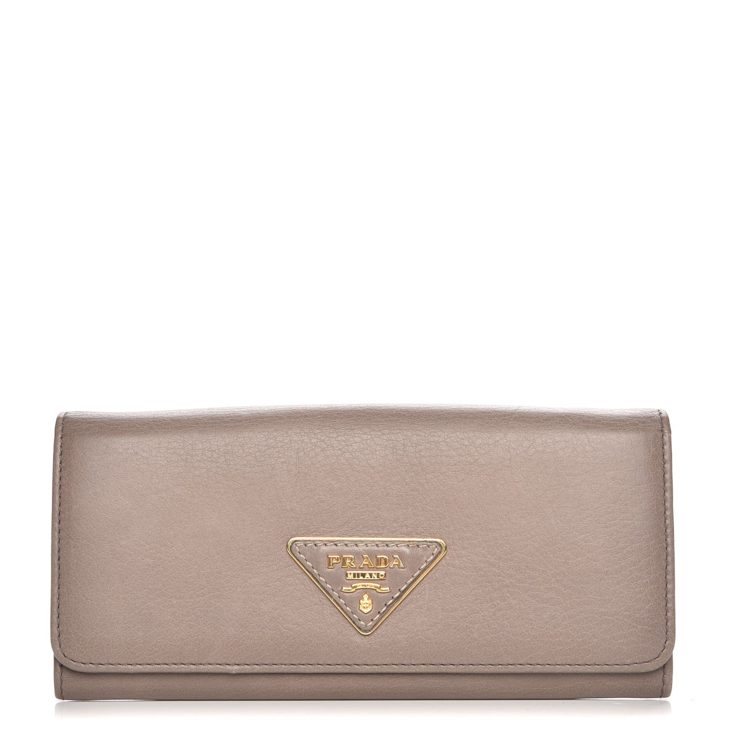 Vitello Continental Flap Wallet Argilla