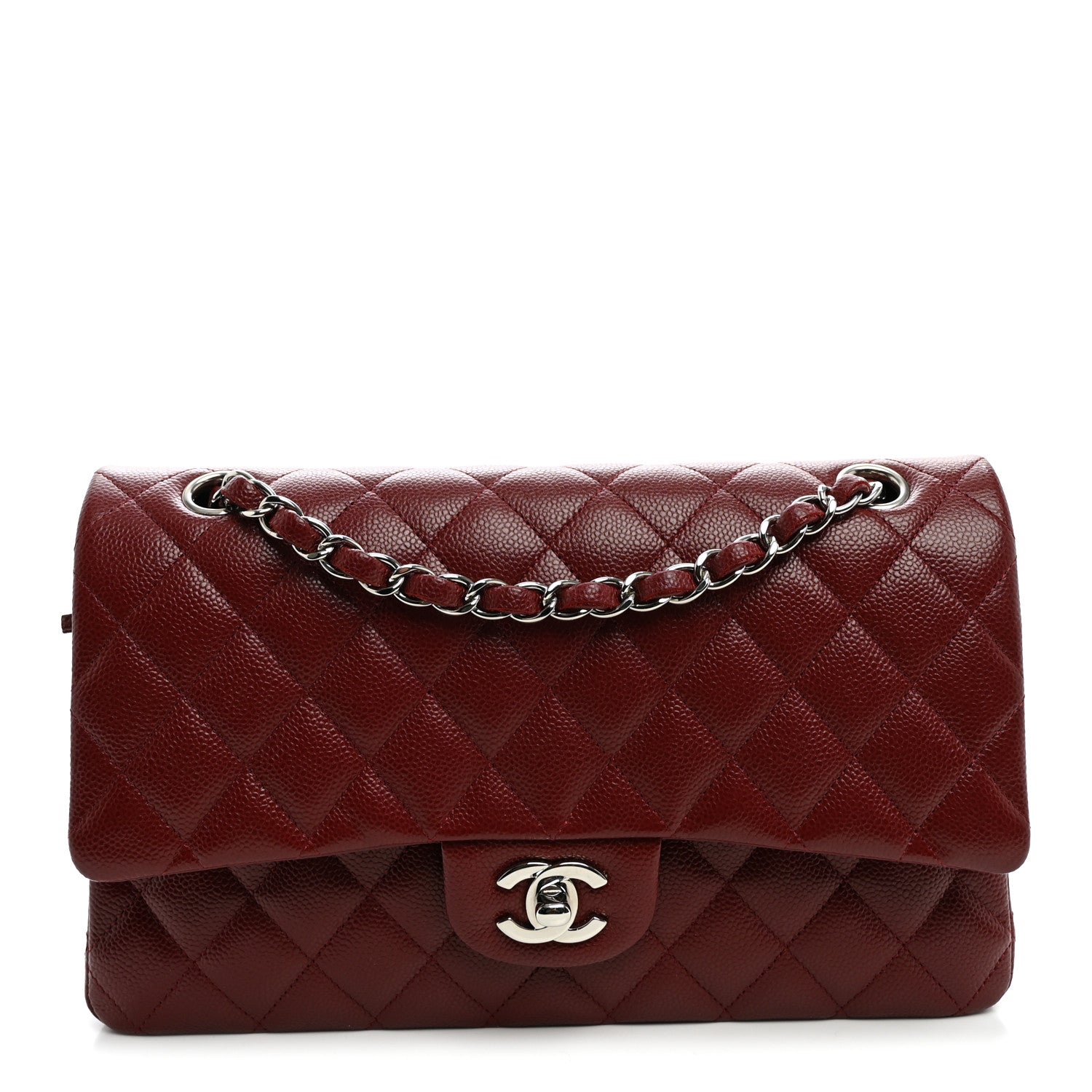Chanel Caviar Quilted Medium Double Flap Burgundy 1 of 9