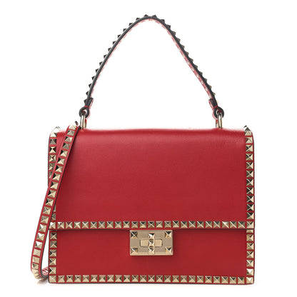 Valentino Garavani Buffalo Rockstud No Limit Top Handle Bag Red 1 of 12