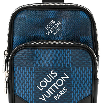 Louis Vuitton Damier Graphite 3D Amazone Sling Bag Navy Black 8 of 10