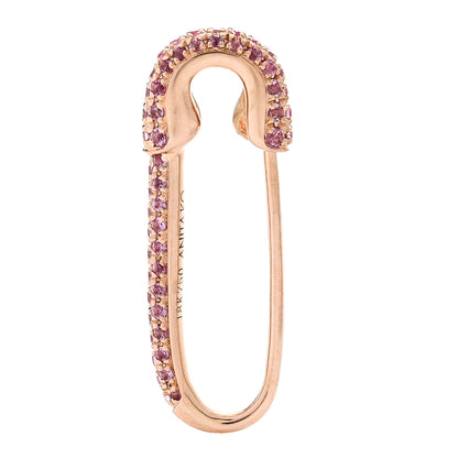 Anita Ko 18K Rose Gold Pink Sapphire Safety Pin Earring 3 of 4