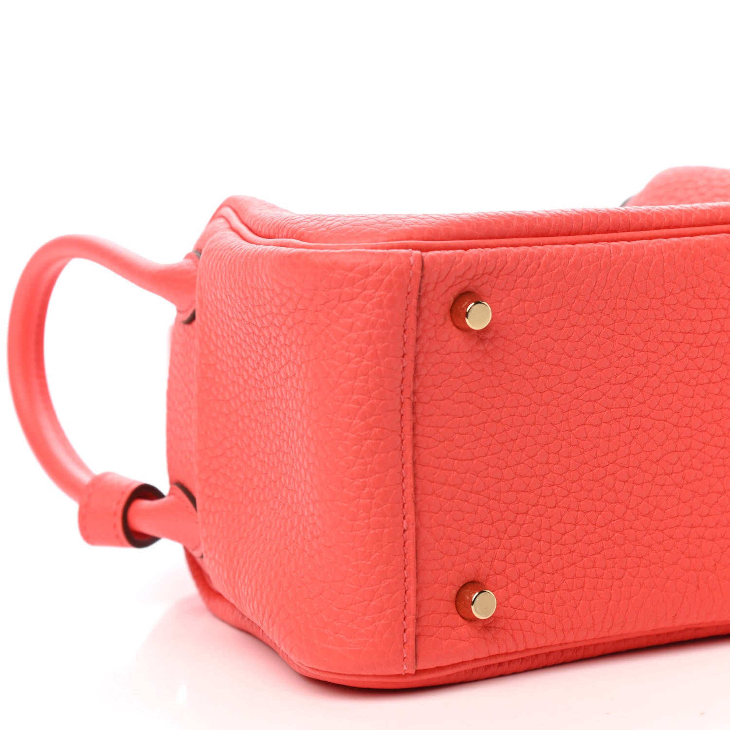Hermes Taurillon Clemence Mini Lindy 20 Rose Texas 7 of 10