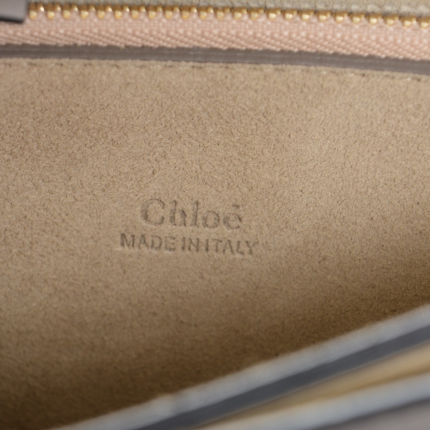 Chloe Calfskin Suede Medium Faye Shoulder Bag Motty Grey 6 of 6