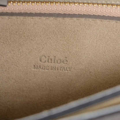 Chloe Calfskin Suede Medium Faye Shoulder Bag Motty Grey 6 of 6