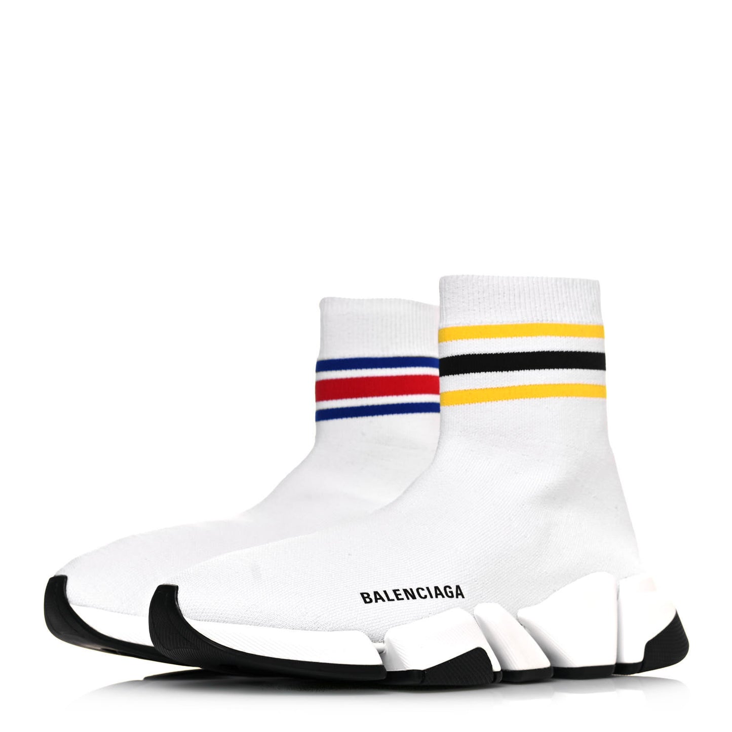 Technical 3D Recycled Knit Striped Womens Speed 2.0 Sneakers 37 White Multicolor
