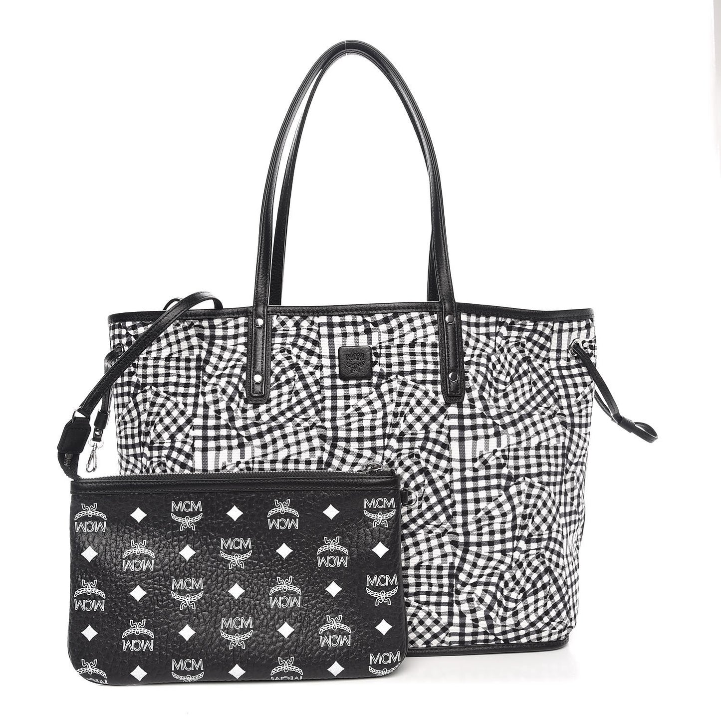 Visetos Medium Reversible Shopper Tote Black