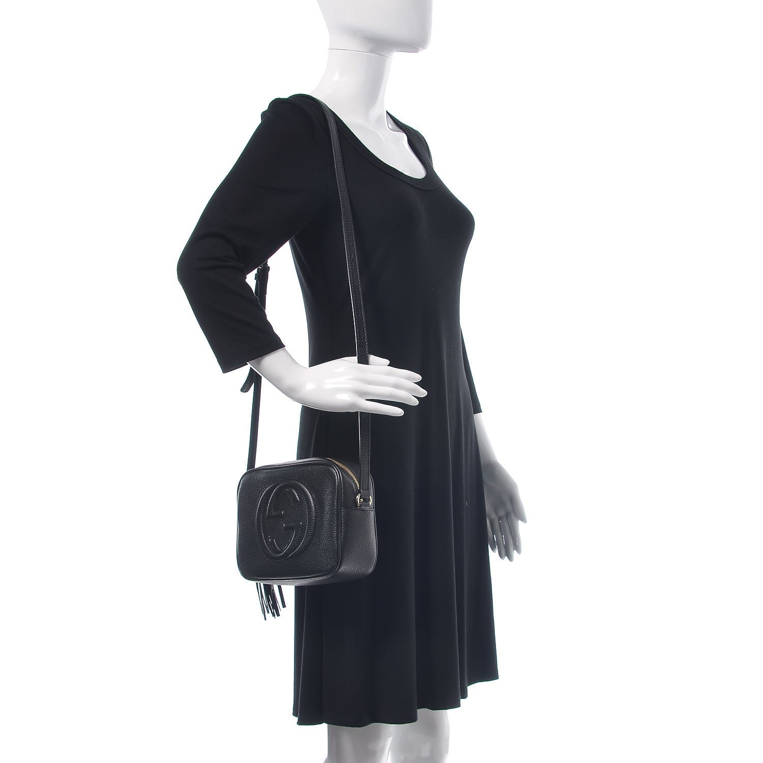Gucci Pebbled Calfskin Small Soho Disco Bag Black 2 of 7