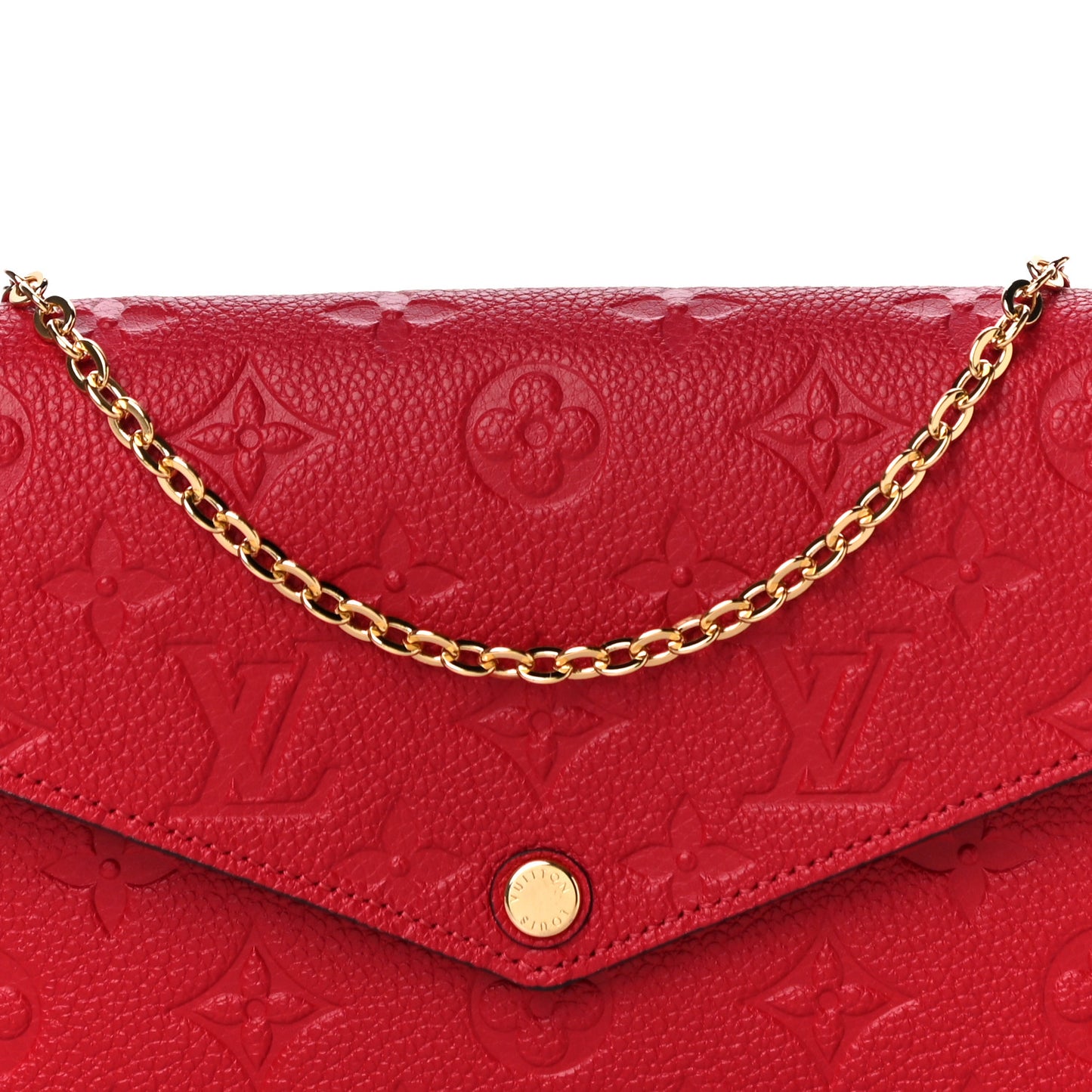 Empreinte Pochette Felicie Chain Wallet Scarlet